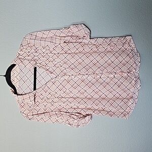 New York & Company Y2K medium button front plaid top